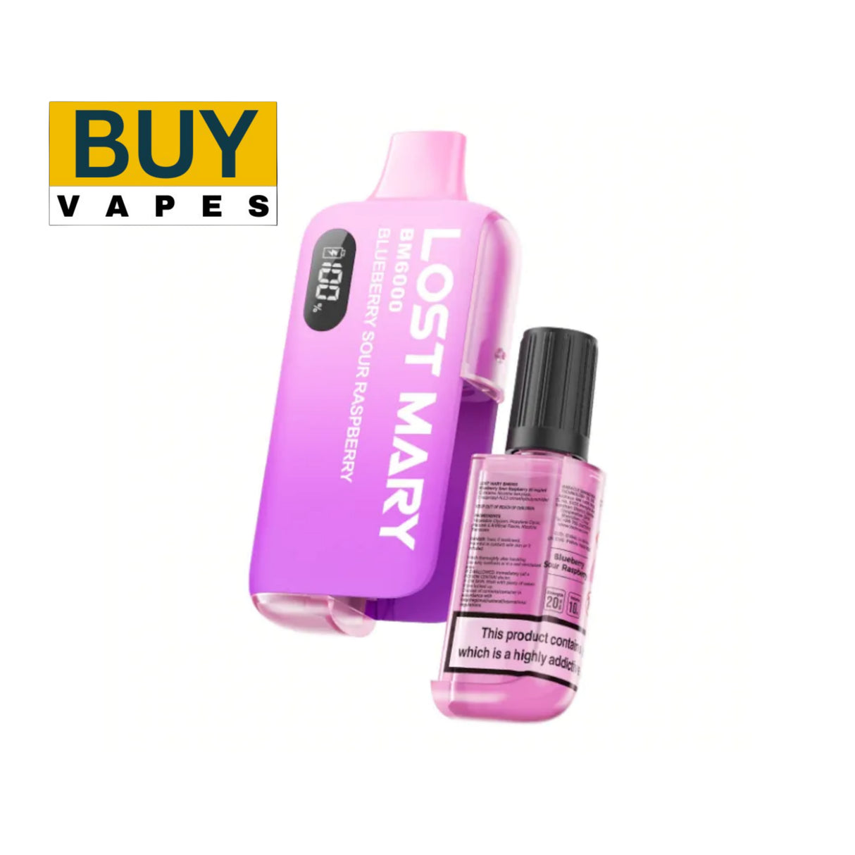 Blueberrysour Raspberry Lost Mary BM6000 Prefilled  Vape Kit