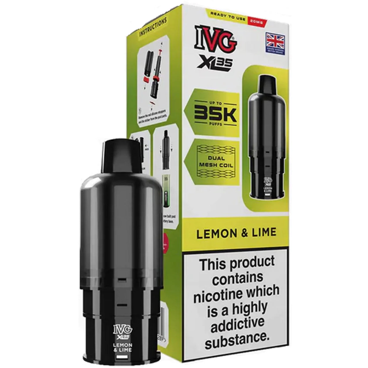 IVG XL 35K Refill Pods – 22ml | Up to 35,000 Puffs | Pre-Filled Nic Salt Pods