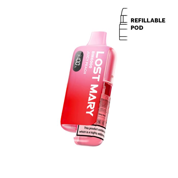 Juicy Peach Lost Mary BM6000 Prefilled Pod Kit