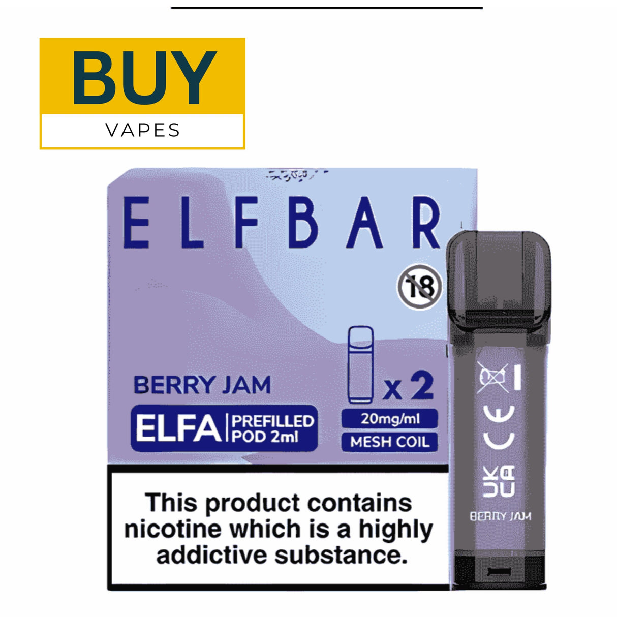 Berry Jam Elfa Prefilled Pods By Elf Bar