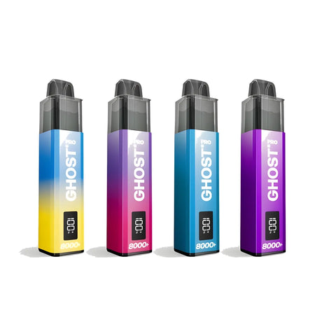 Box Of 5 Vapes Bar Ghost Pro 8000 Puffs Prefilled Pod Kit