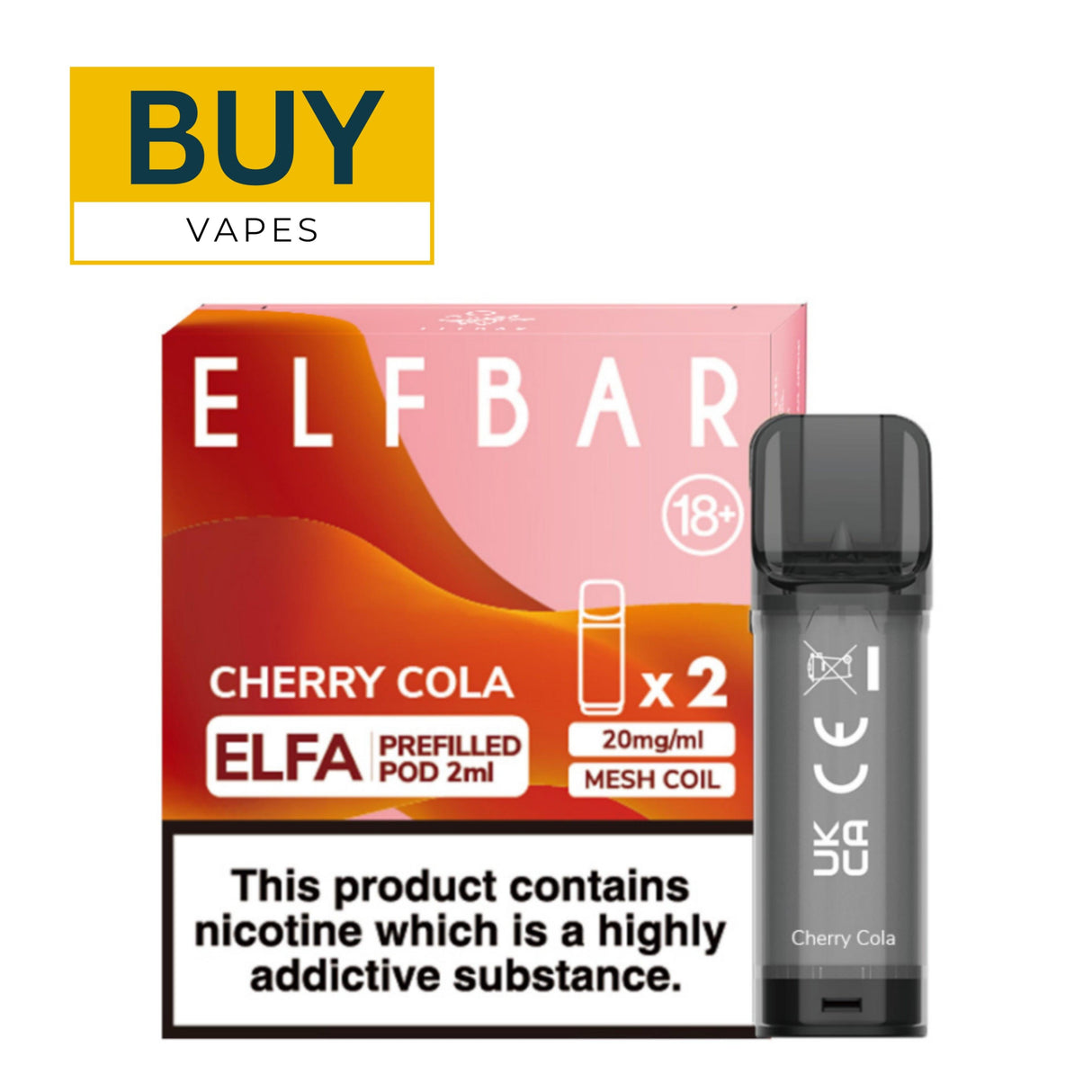 Cherry Cola Elfa Prefilled Pods By Elf Bar