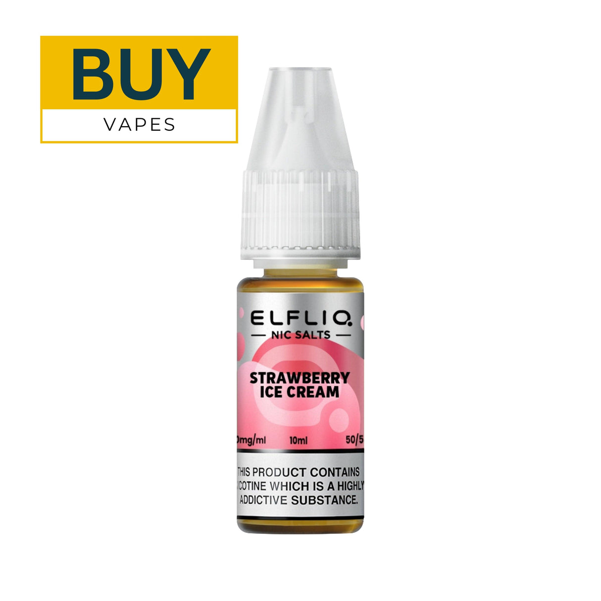 Elfliq Strawberry Ice Cream Nic Salt E-liquid By ELF Bar