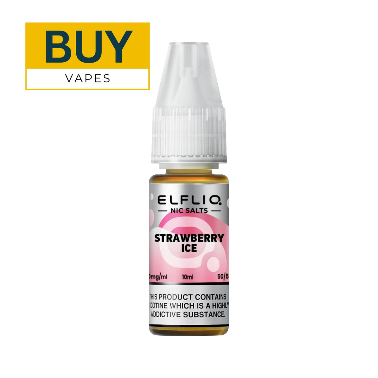 Elfliq Strawberry Ice Nic Salt E-liquid By ELF Bar