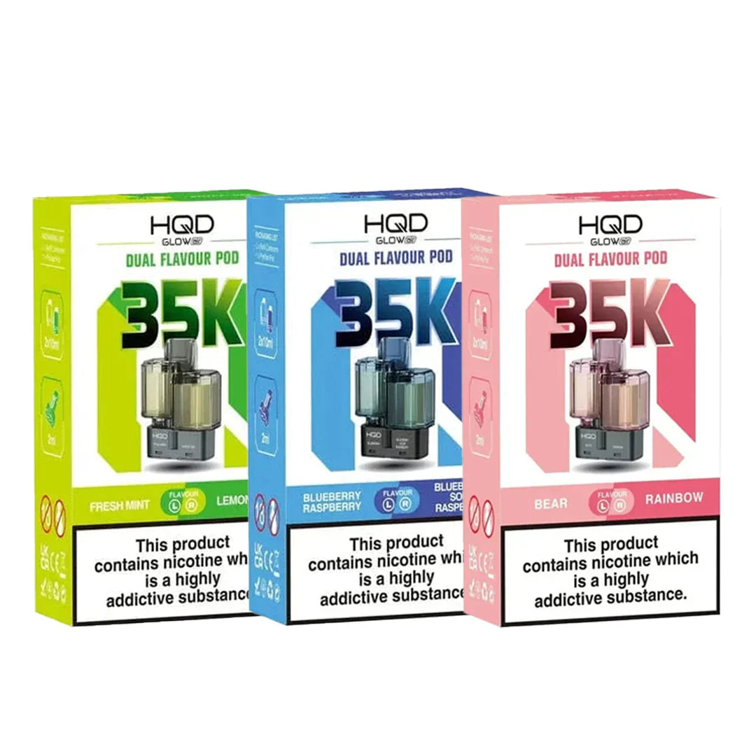 HQD Glow Air 35K Prefilled Replacement Pods Buy Vapes HQD Glow Air 35K Prefilled Replacement Pods Buy Vapes