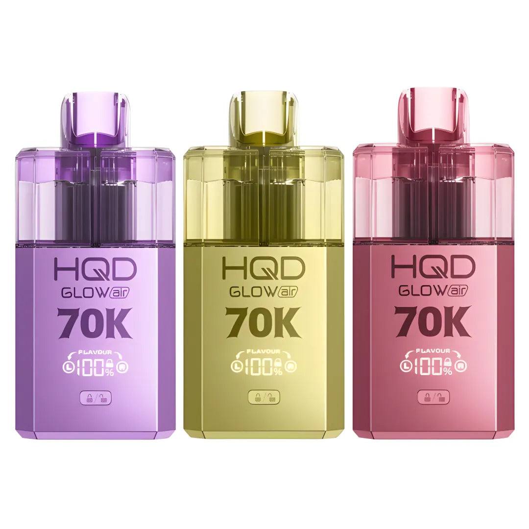 Box Of 5/ Box of 10 HQD Glow Air 70K Puffs Pod Vape Kit