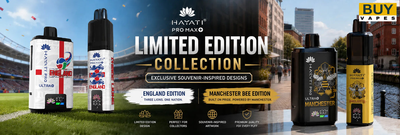 Vape products with limited edition designs in front of a stadium background