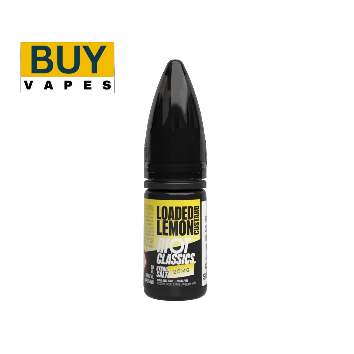 Loaded Lemon Custard Hybrid Nic Salt E-Liquid by Riot Squad