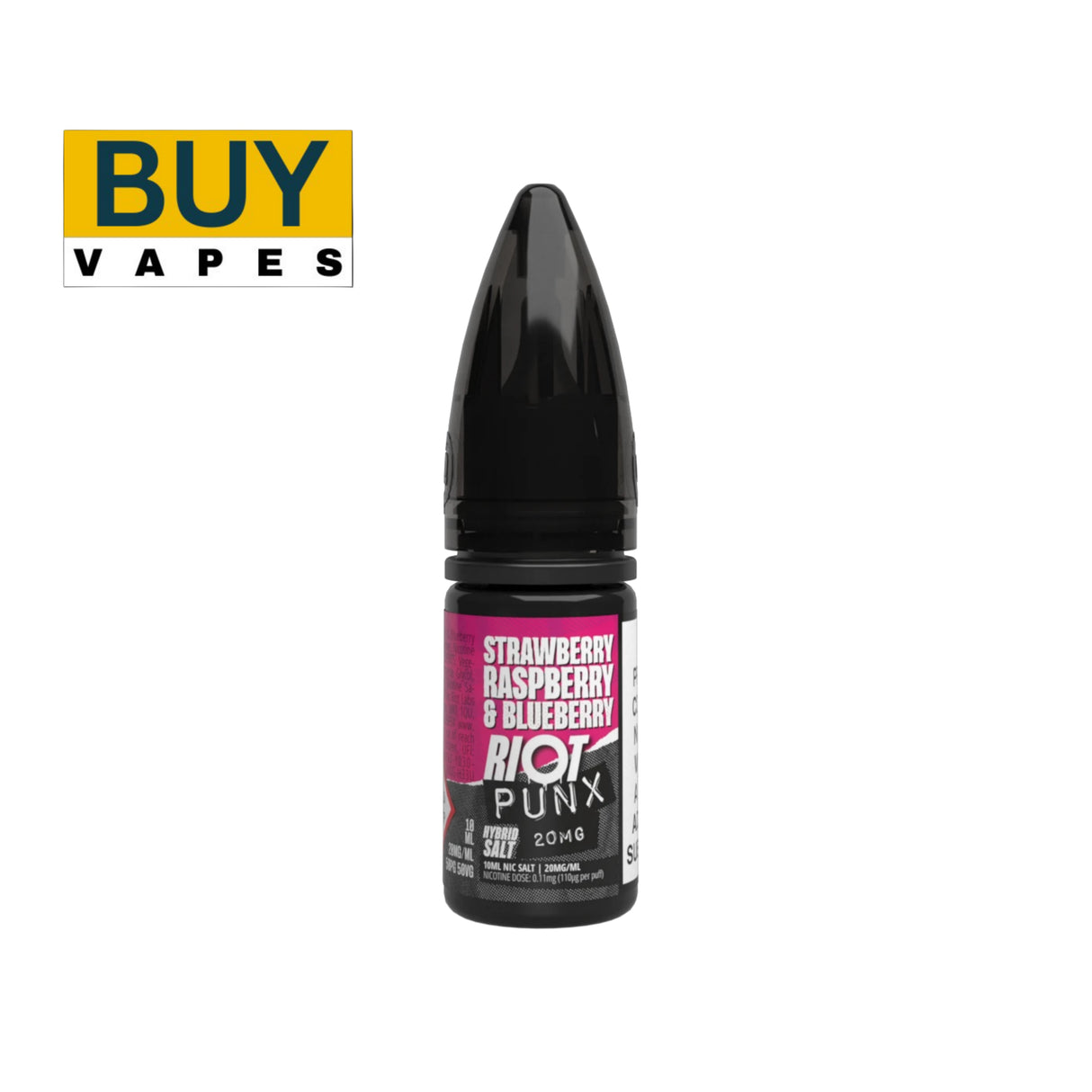 Strawberry Raspberry & Blueberry Nic Salt E-Liquid by Riot Squad