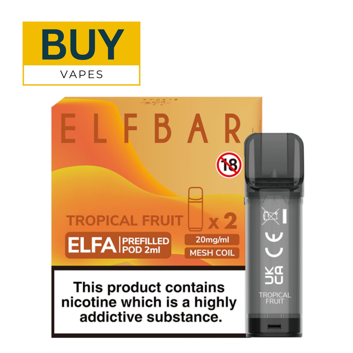 Tropical Fruit Elfa Prefilled Pods By Elf Bar