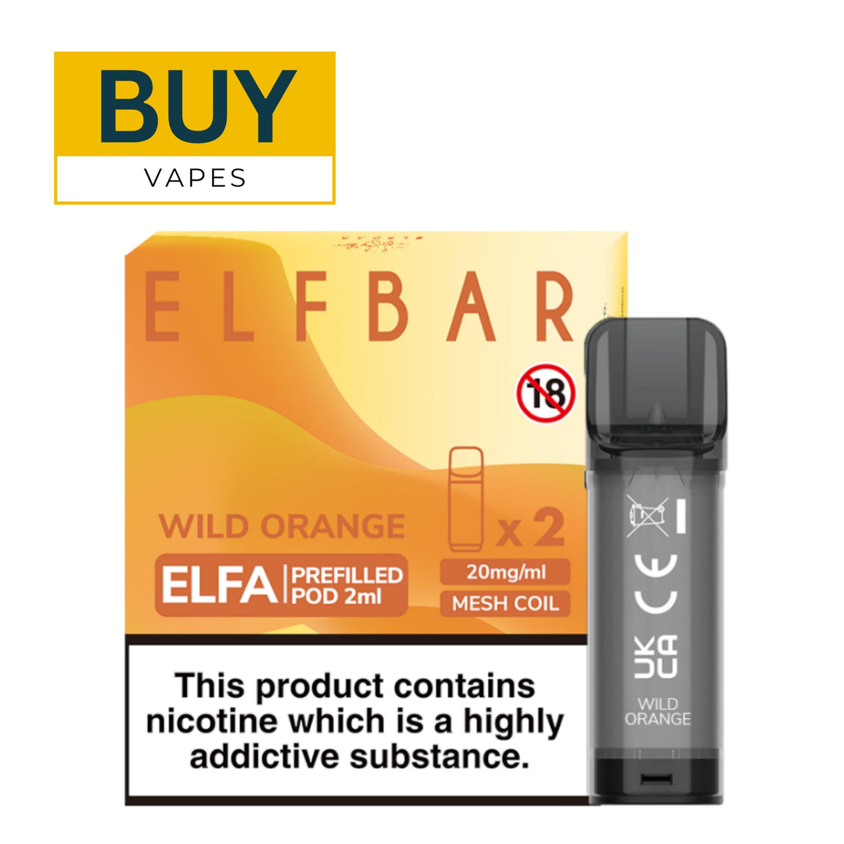 Wild Orange Elfa Prefilled Pods By Elf Bar