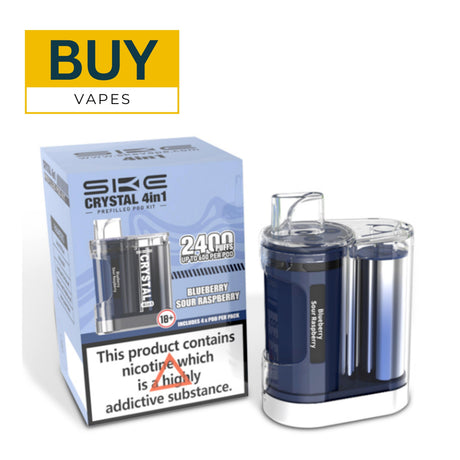 Blueberry Sour Raspberry Crystal 2400 4-in-1 SKE Pre-filled Vape Kit