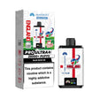 Hayati Pro Ultra+ vape device and packaging with branding and product details.