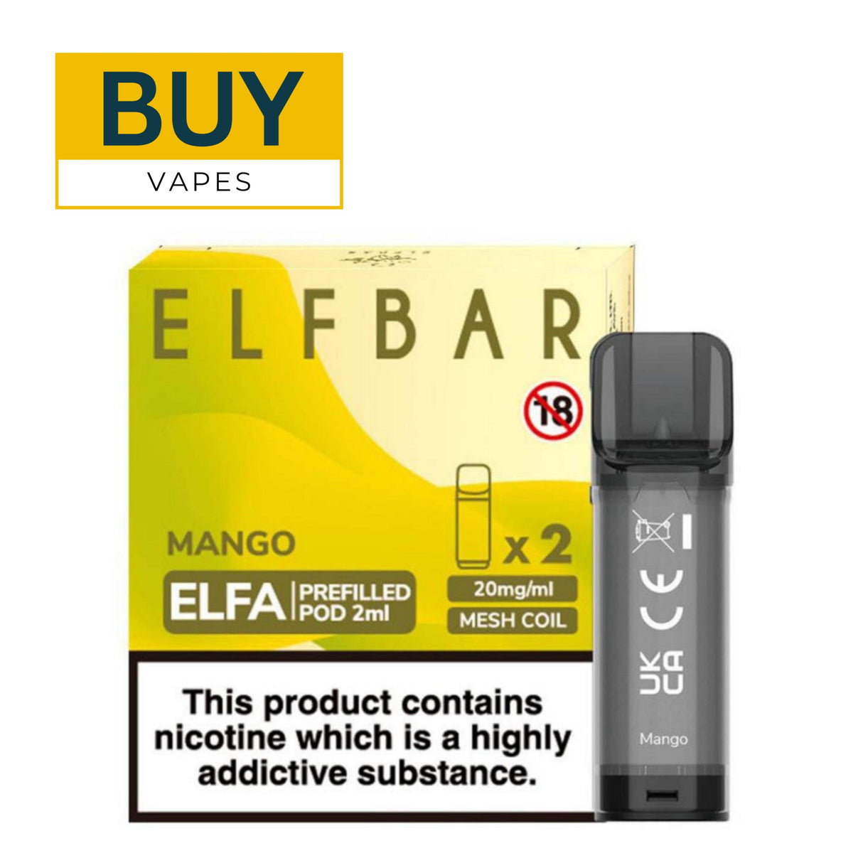 Mango Elfa Prefilled Pods By Elf Bar