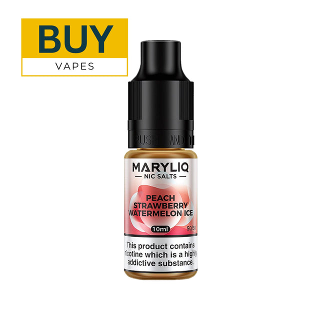 Peach Strawberry Watermelon Ice MaryLiq Nic Salt E-Liquid